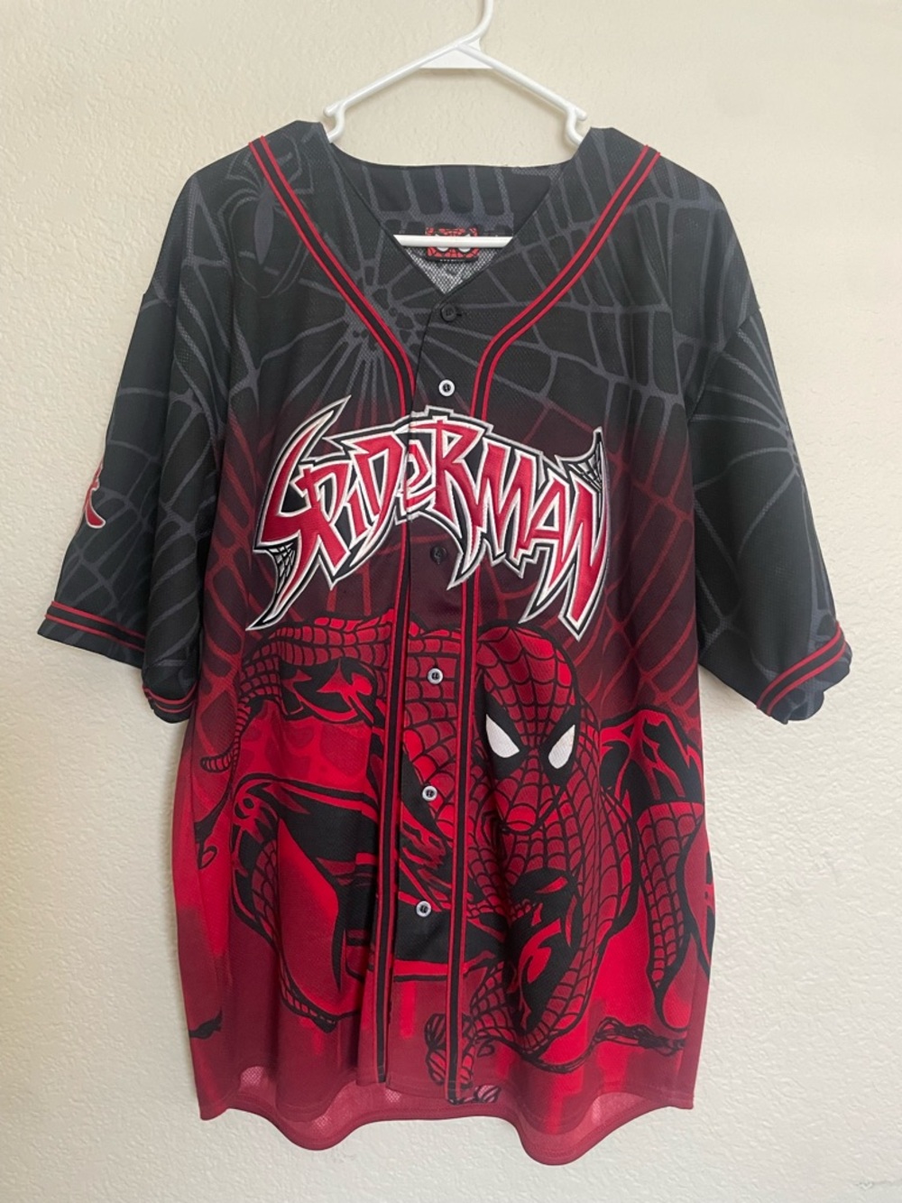 Vintage 2002 Marvel Spider-Man Baseball Jersey
